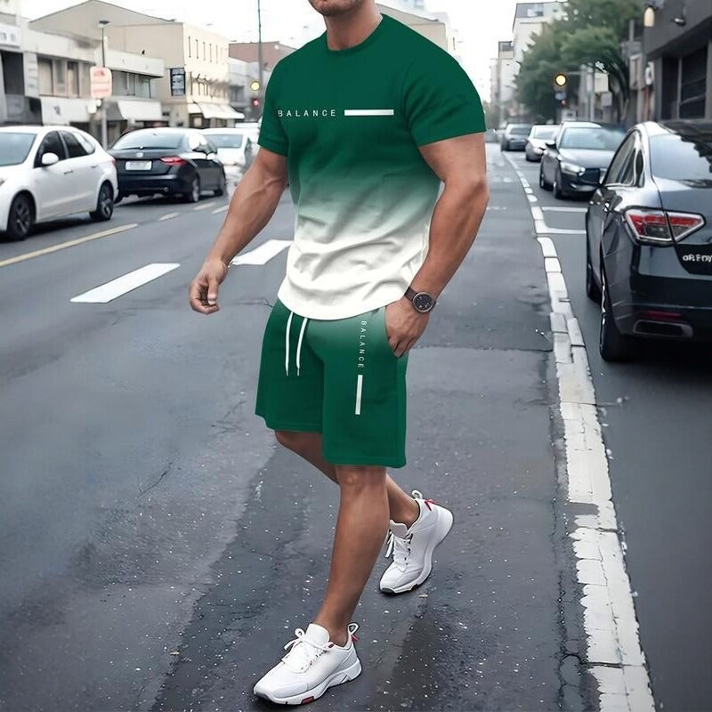 Gradient Sportswear Shorts Set
