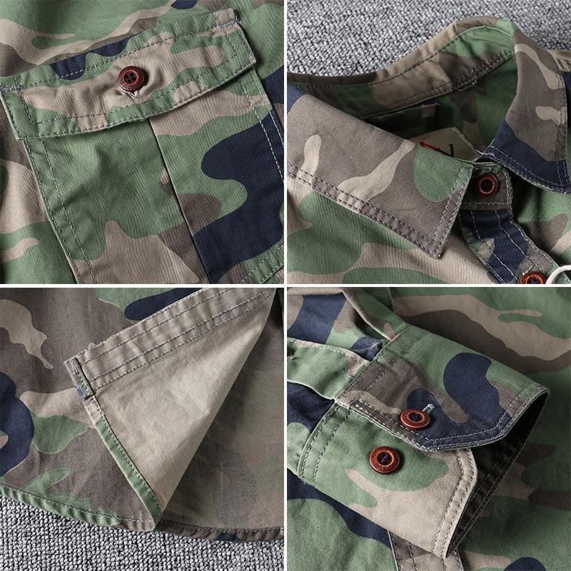 Mens Washed Camouflage Shirt | Cargo Shirt | PolarNut
