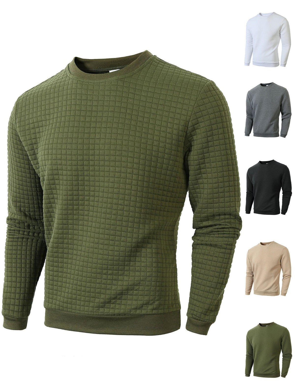 Checkered Long Sleeve Sweatshirt