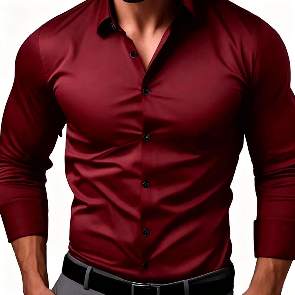 Lapel Dress Shirts Long Sleeve