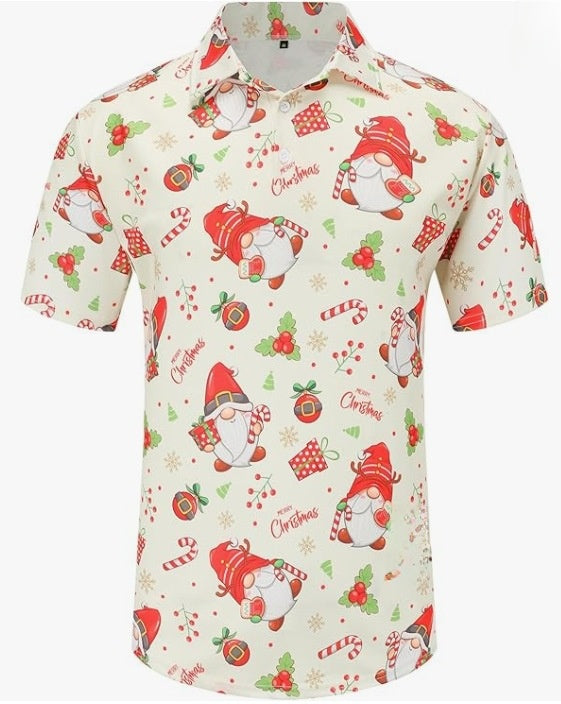Casual Men's  Digital Print Polo Shirt