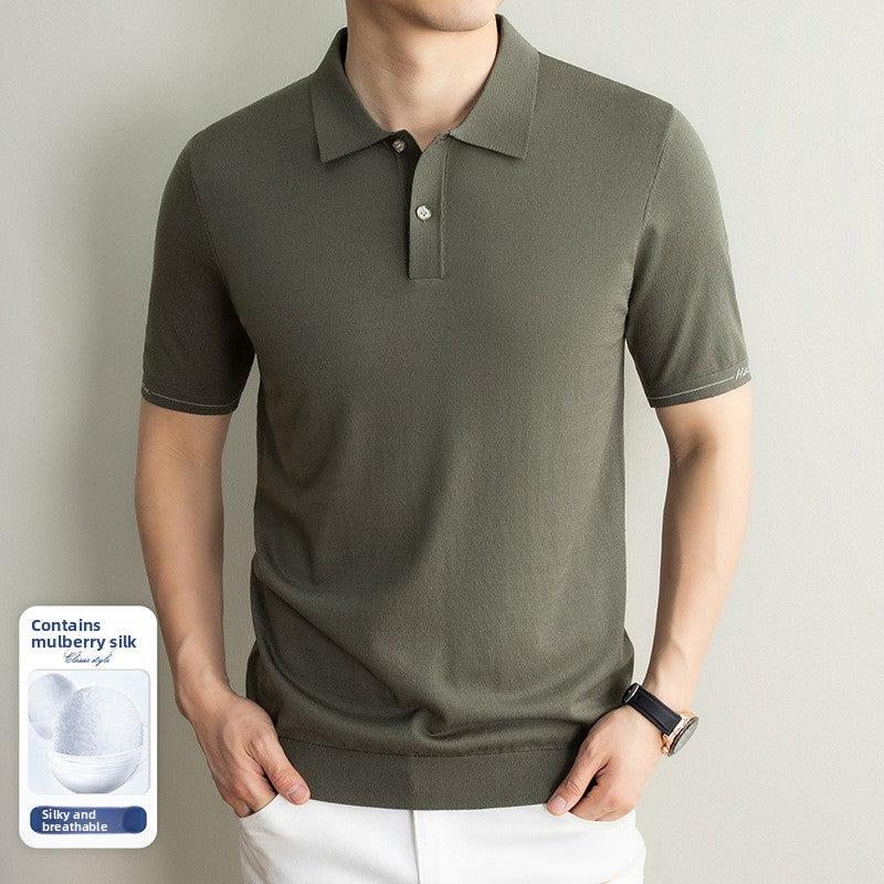 Men's Tencel Linen Polo Shirt