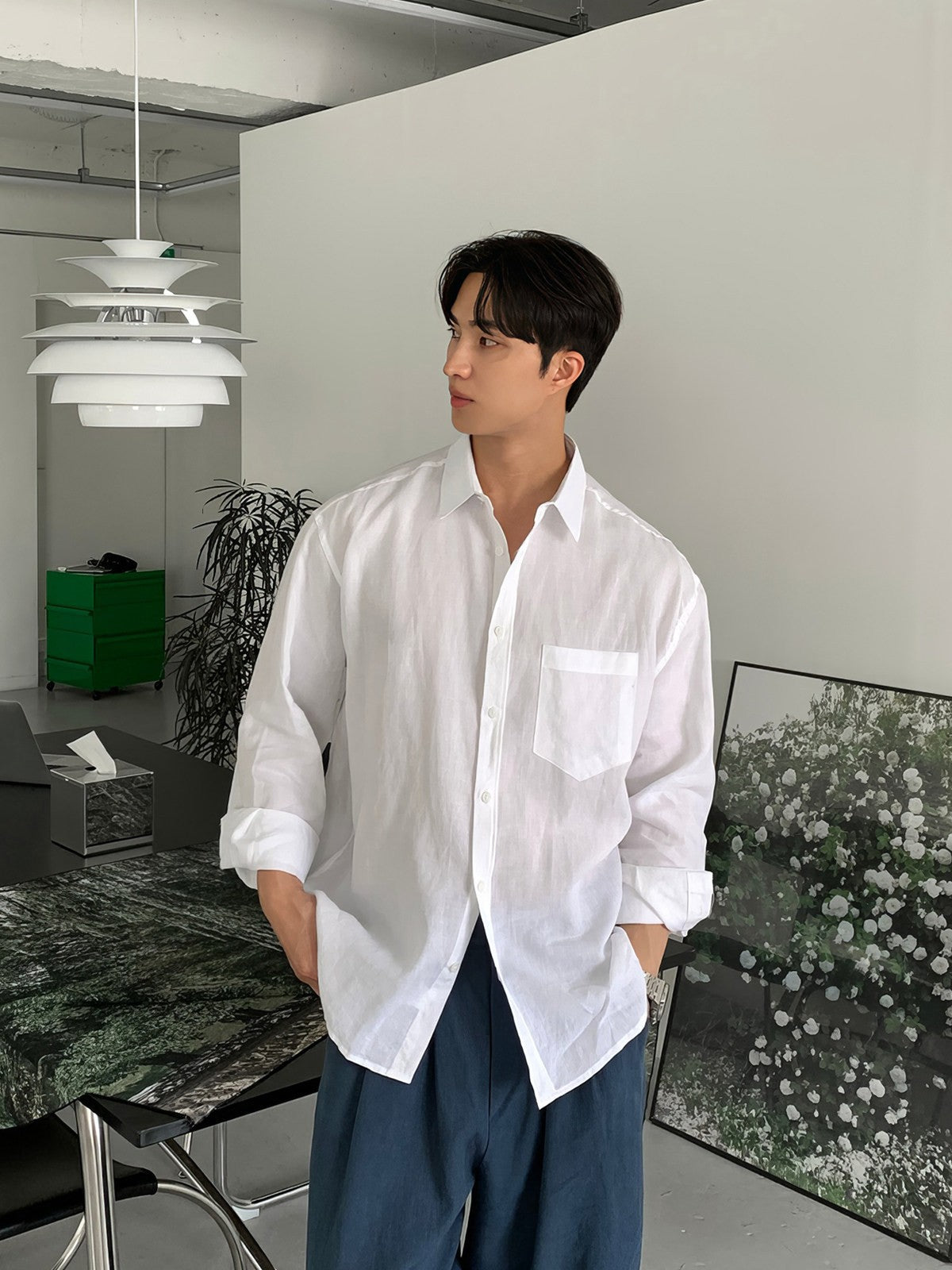Brown long-sleeve shirt