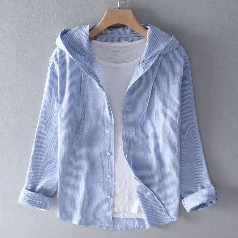 Hooded Linen Shirt