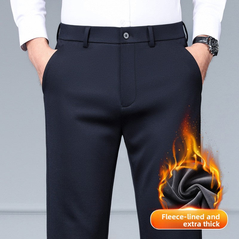 Men's Wool Blend Straight Leg Pants