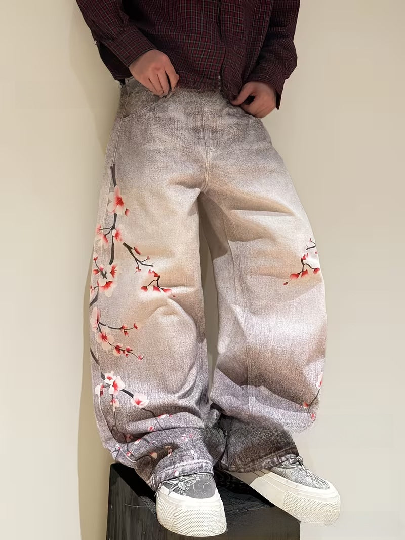 Cowboy Men's  Graffiti Oil Painting Printed Loose | PolarNut