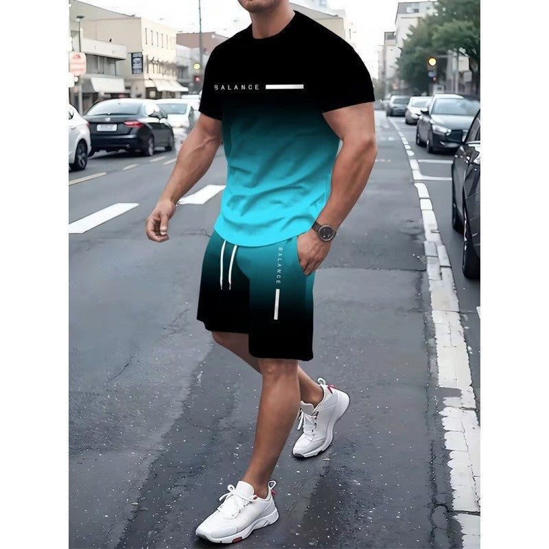 Gradient Sportswear Shorts Set