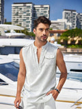 Linen Sleeveless Vest  | PolarNut