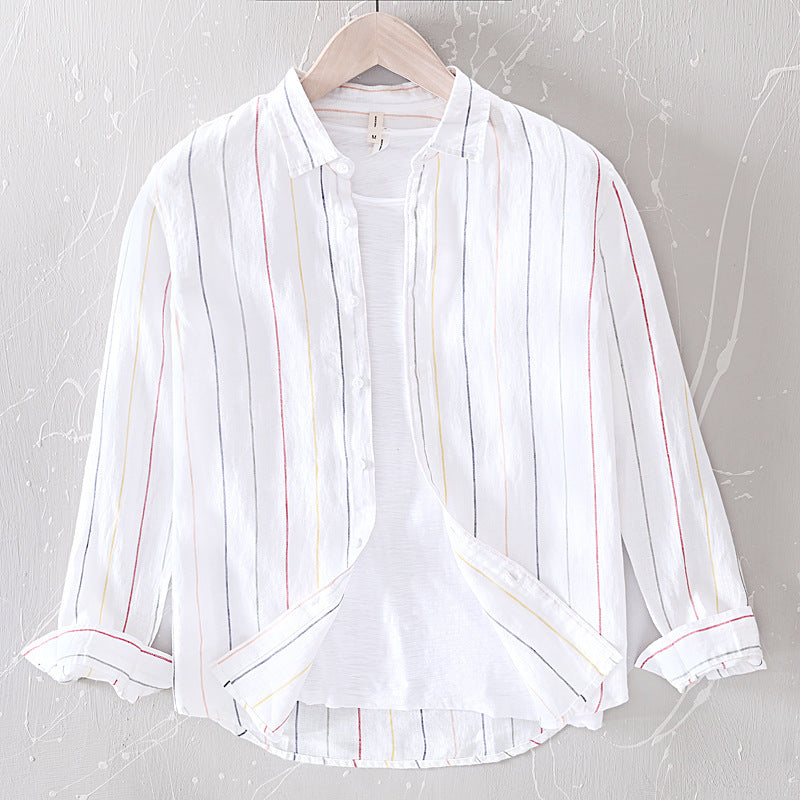 Pure Linen Striped Shirt