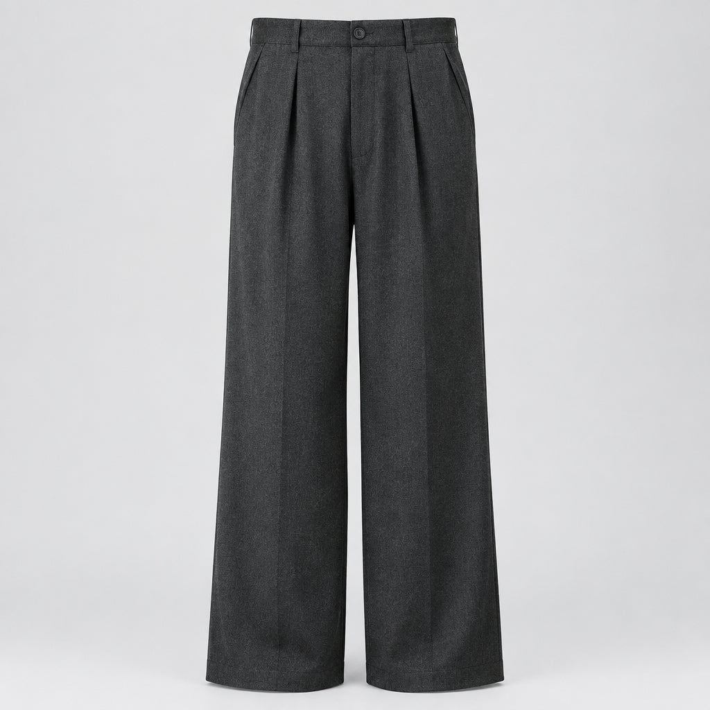 Straight Pleated Dress Pants