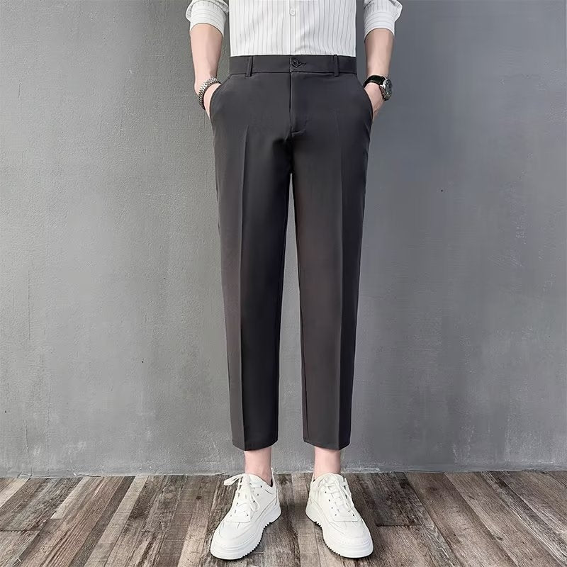 Slim-Fit Casual Trousers