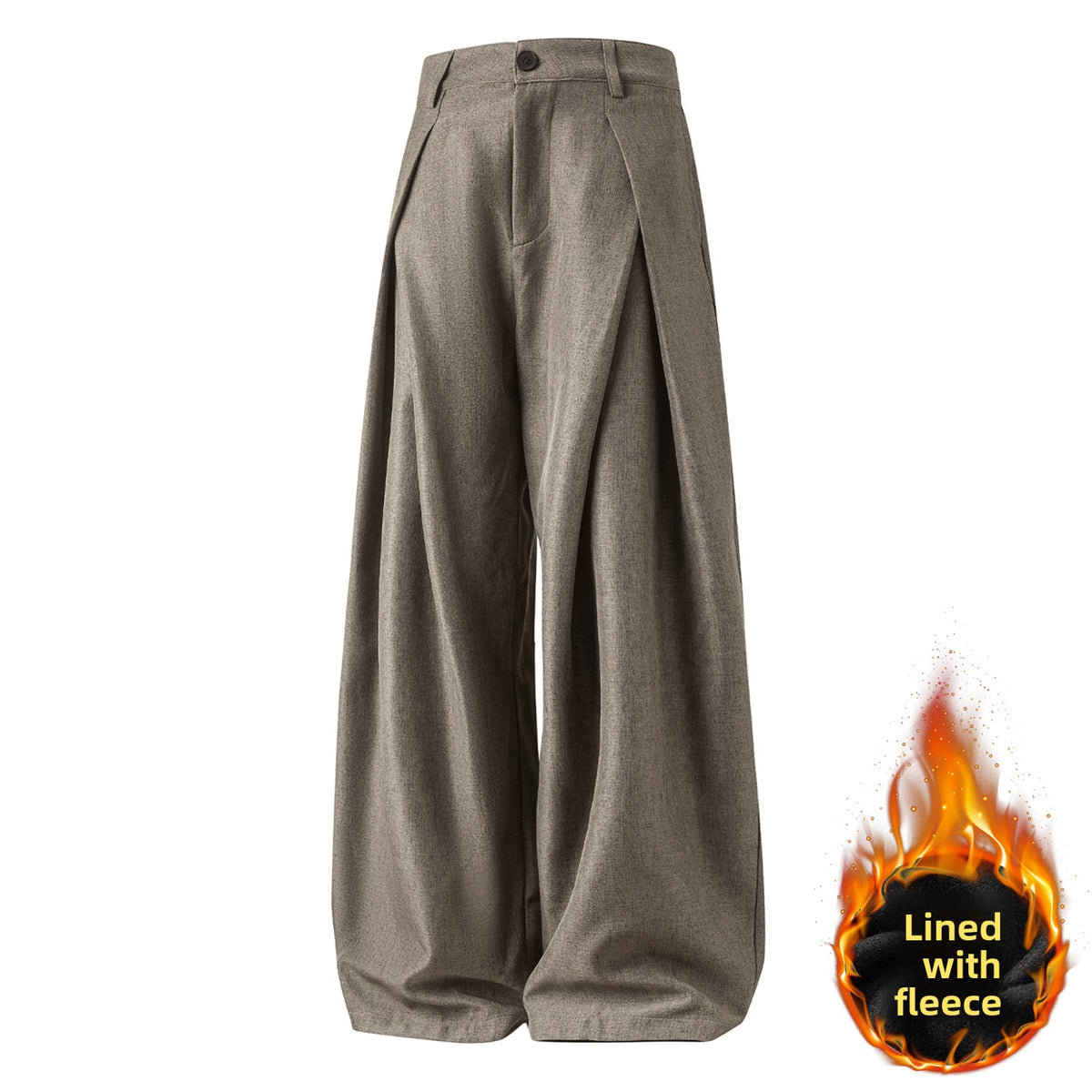 Cross Pleated Casual Men's Trousers | PolarNut