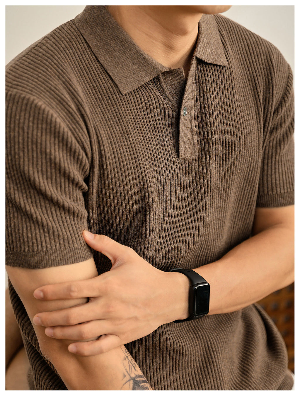 Summer Cooling Knitted Polo Shirt