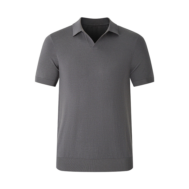 Men's Casual Silk Blend Polo Shirt