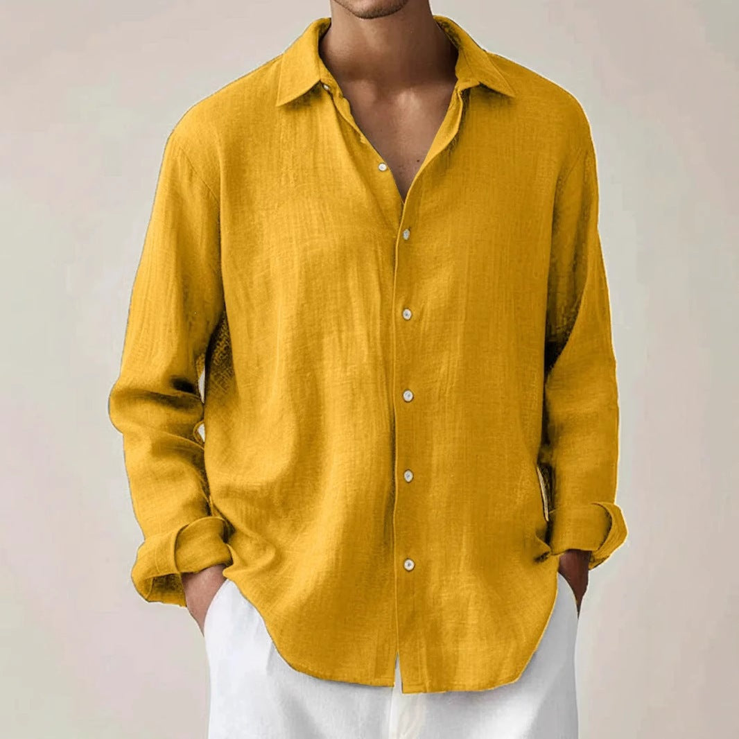 Long-sleeve button-down shirt