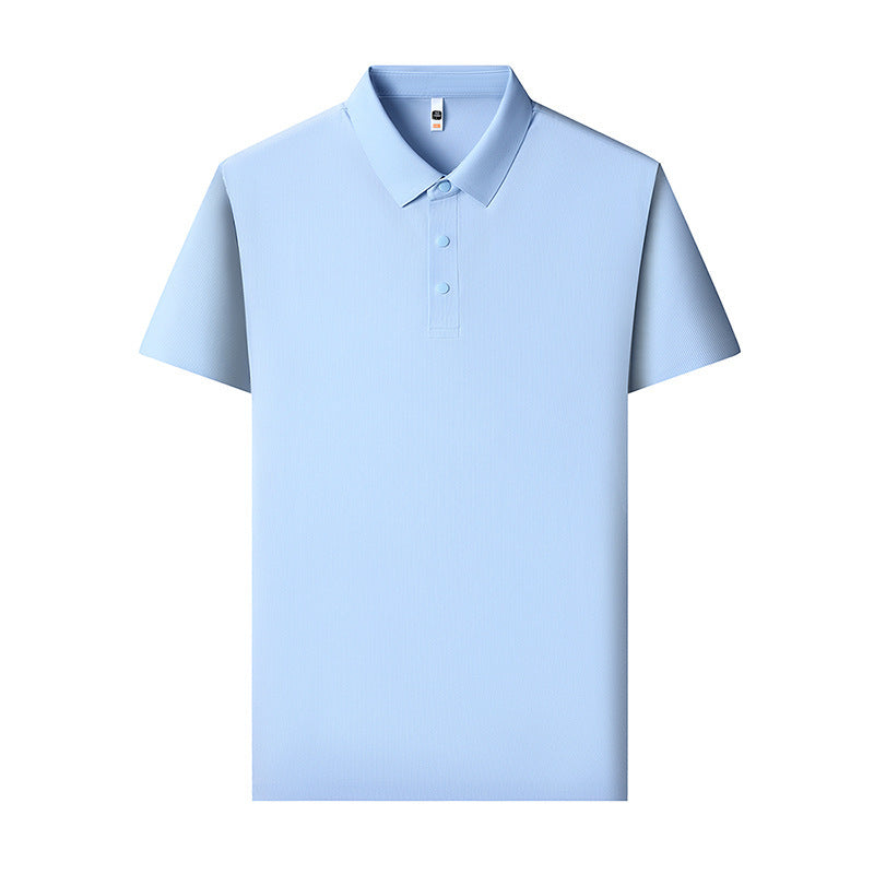 Men's Antibacterial Seamless Silk POLO Shirt