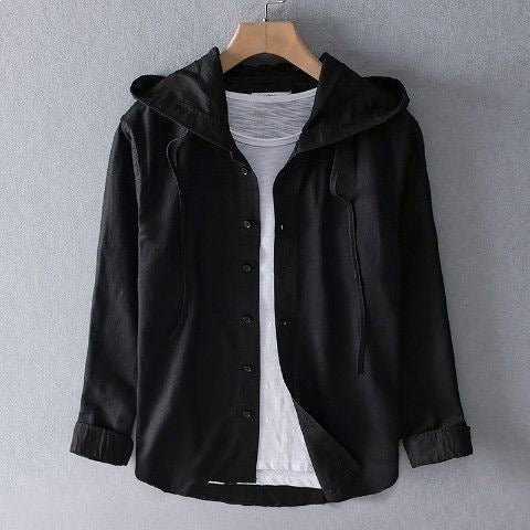 Hooded Linen Shirt