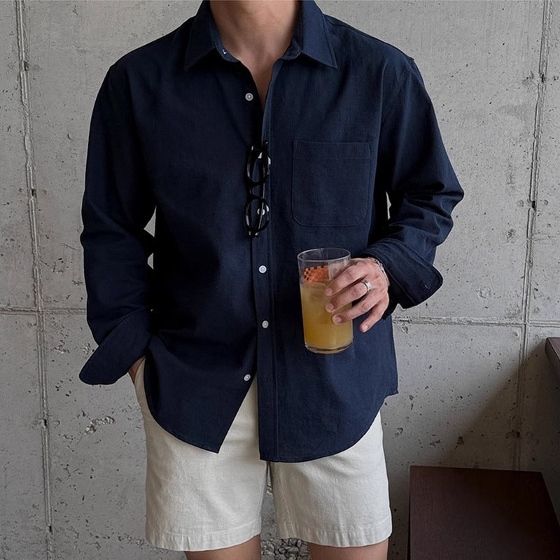 Brown long-sleeve shirt