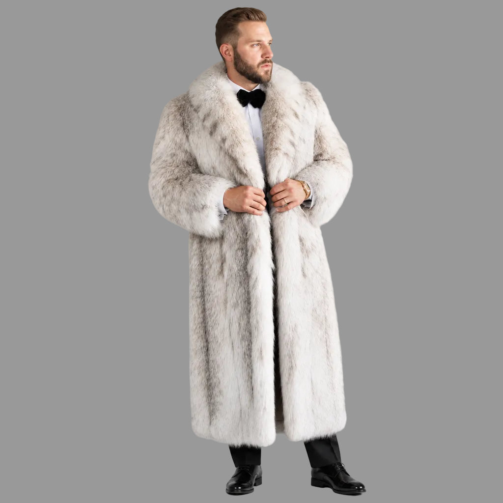 Men's Artificial Fur Leopard Print Coat | PolarNut