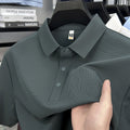 Men's Antibacterial Seamless Silk POLO Shirt