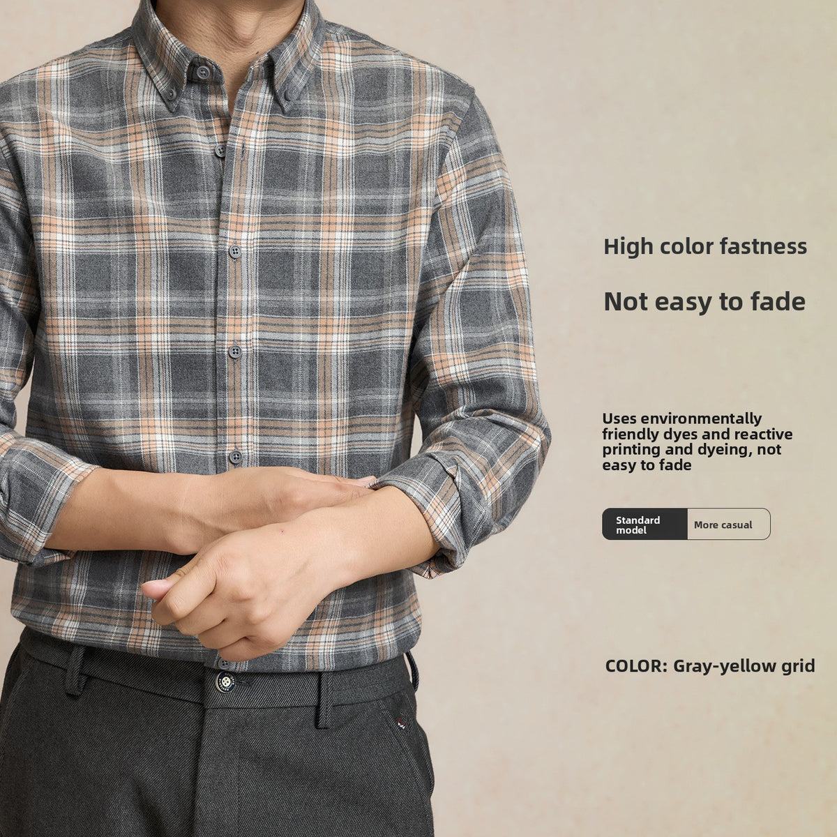 Cotton Brushed Plaid Shirt