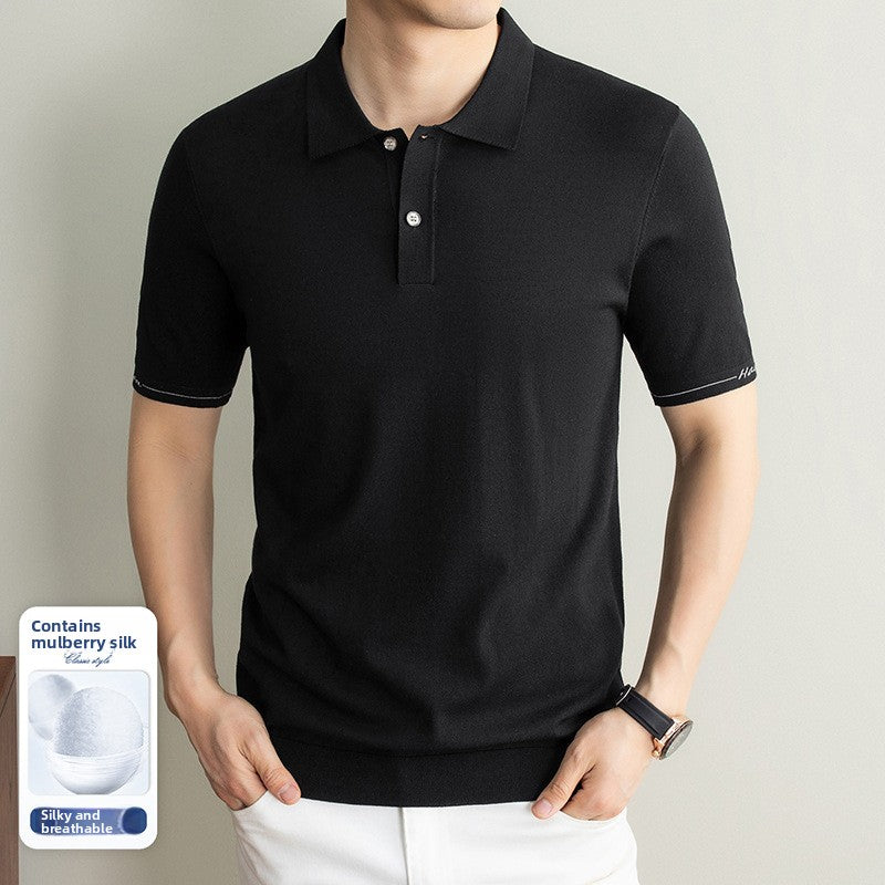 Men's Tencel Linen Polo Shirt