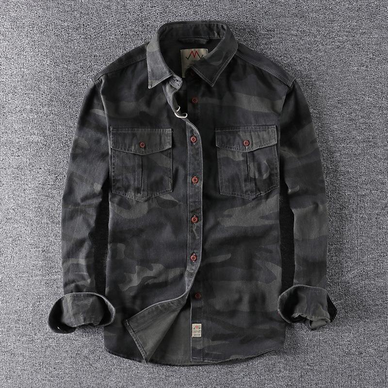 Mens Washed Camouflage Shirt | Cargo Shirt | PolarNut
