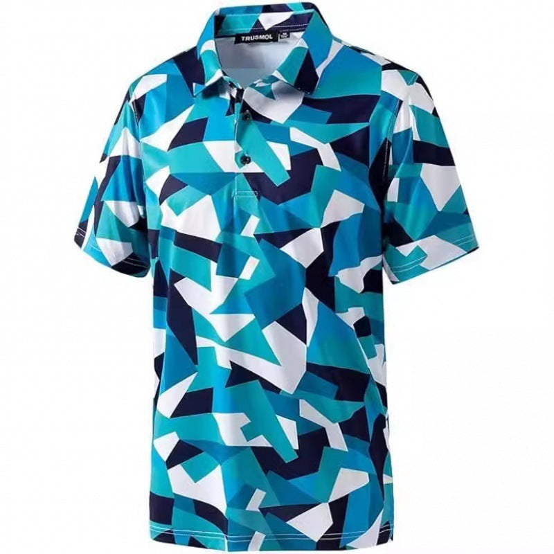 Casual Men's  Digital Print Polo Shirt