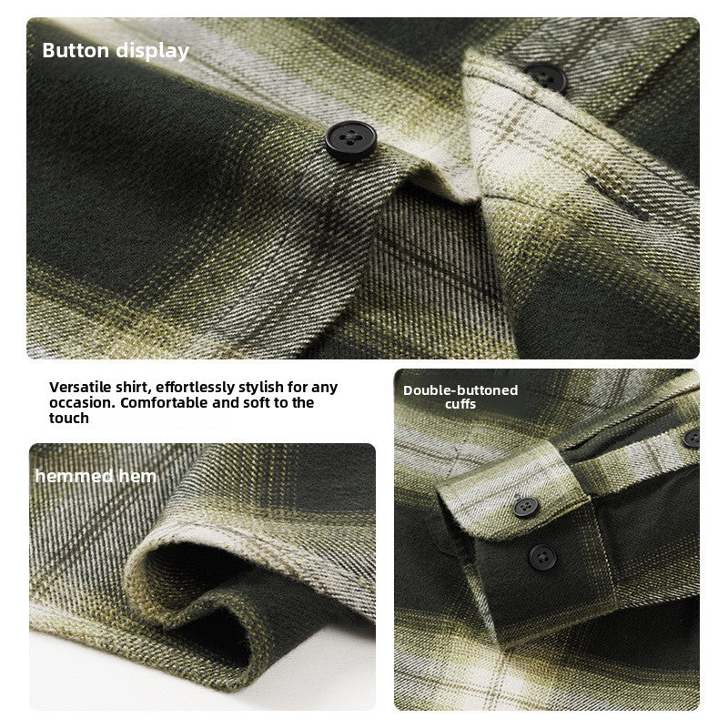 Mens Flannel Plaid Shirt