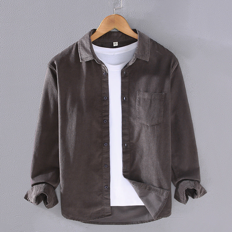 Men's Corduroy Long Sleeve Shirt