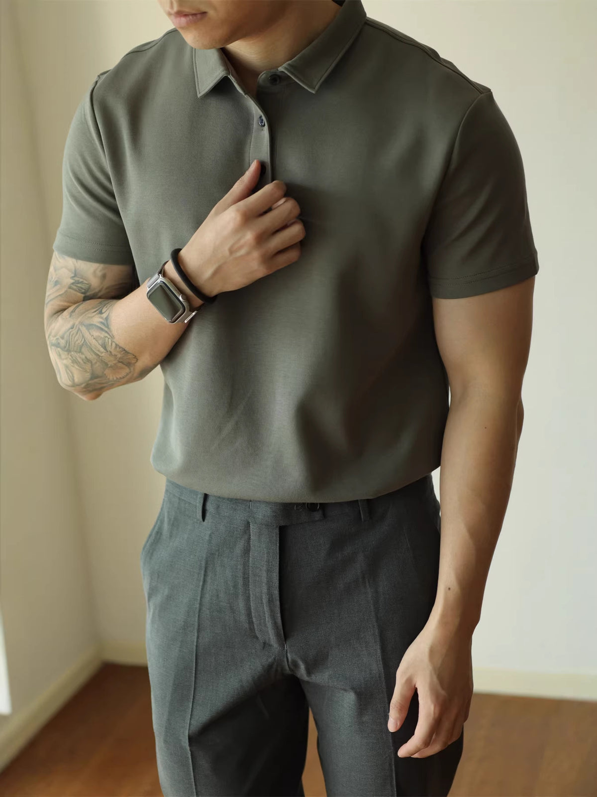 Men's Short Sleeve Cotton Polo Shirt