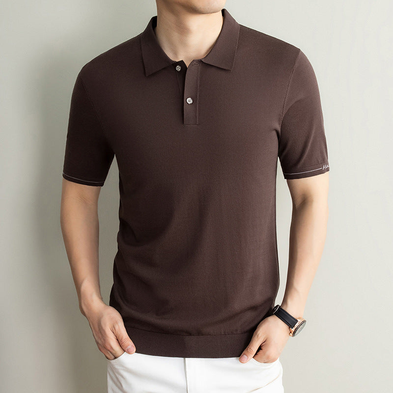 Men's Tencel Linen Polo Shirt