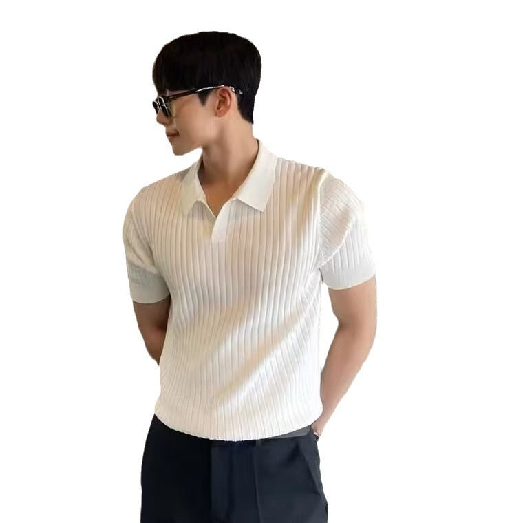 Slim-fit solid-color T-shirt