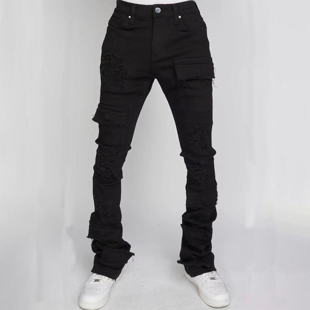 Straight-fit stretch Denim Pants