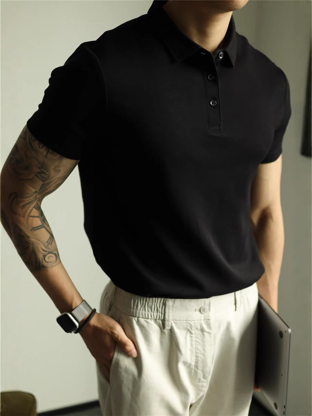 Men's Short Sleeve Cotton Polo Shirt