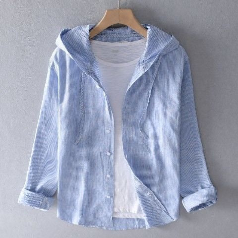 Hooded Linen Shirt