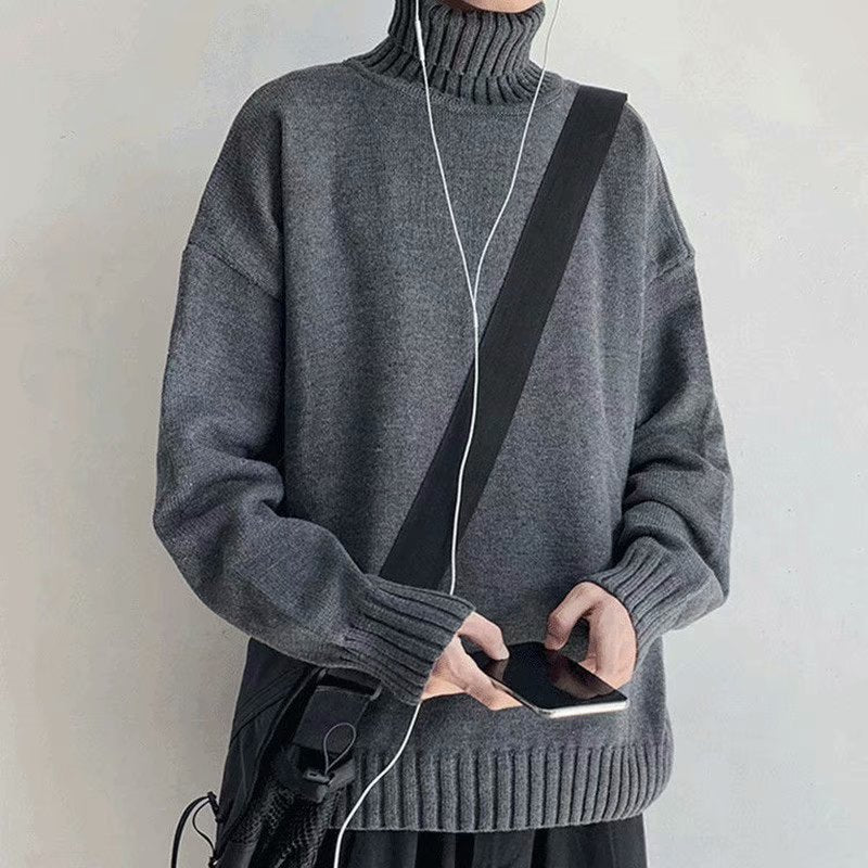Men's Retro Turtleneck Knit Sweater
