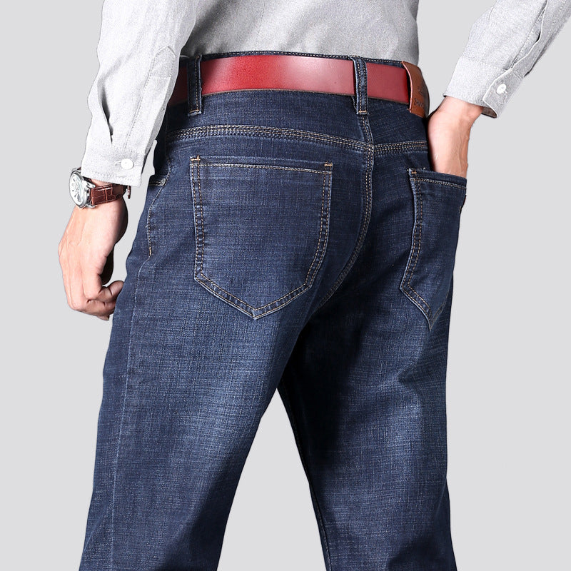 Mens Loose Fit High Waisted Denim Trousers | Jeans | PolarNut