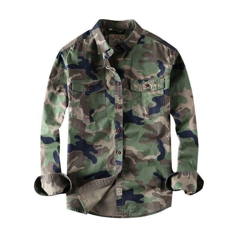 Mens Washed Camouflage Shirt | Cargo Shirt | PolarNut