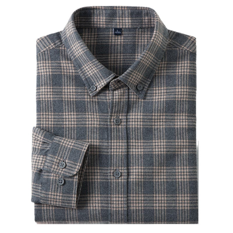 Cotton Brushed Plaid Shirt