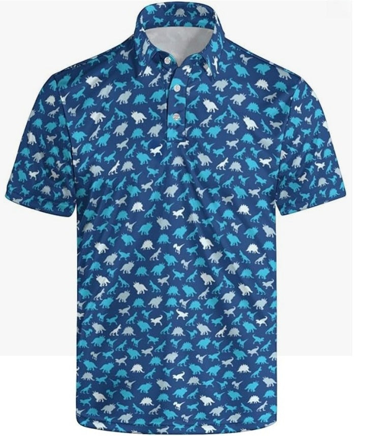 Casual Men's  Digital Print Polo Shirt