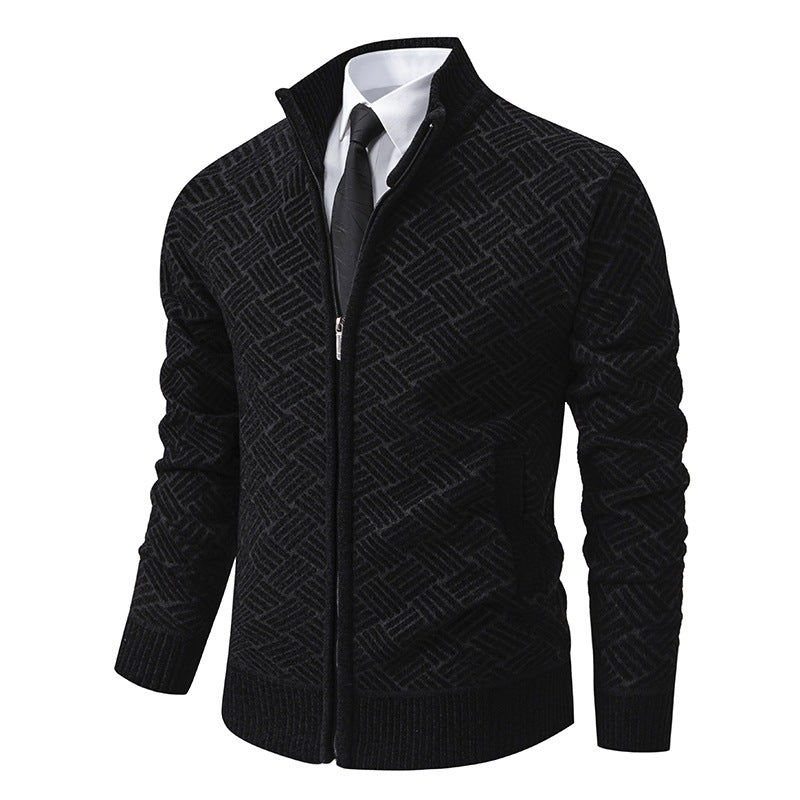 Men's Fleece Lined Knit Cardigan