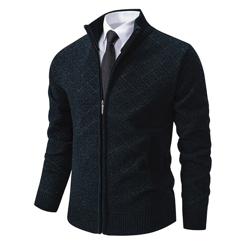 Men's Fleece Lined Knit Cardigan