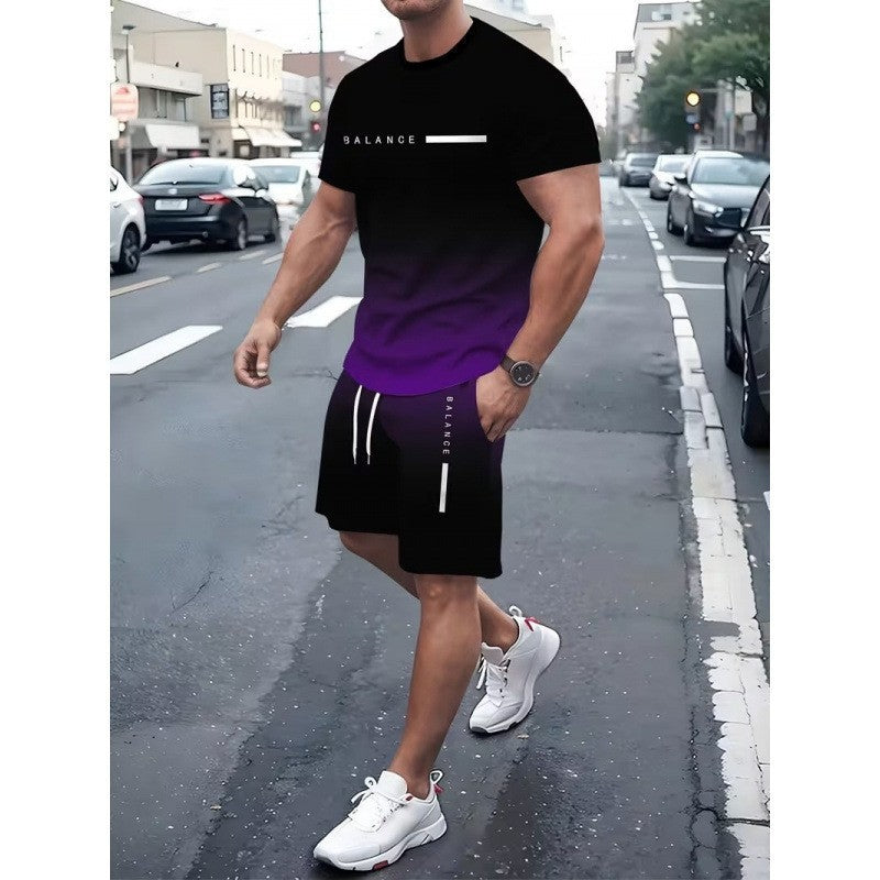Gradient Sportswear Shorts Set