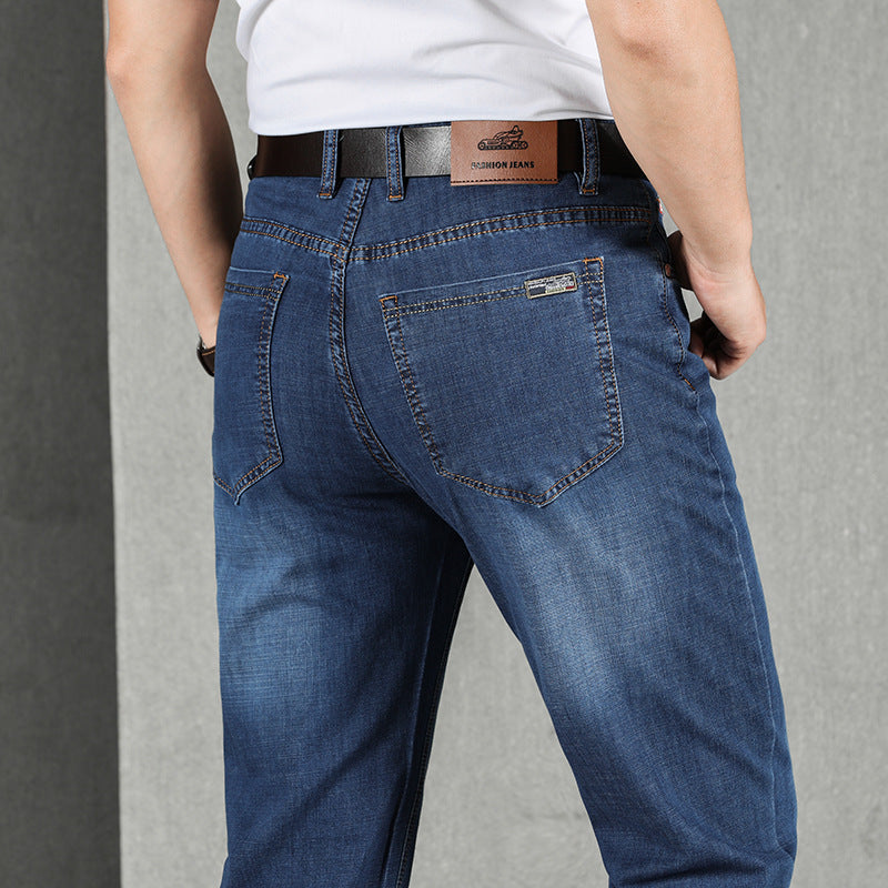 Mens Loose Fit High Waisted Denim Trousers | Jeans | PolarNut