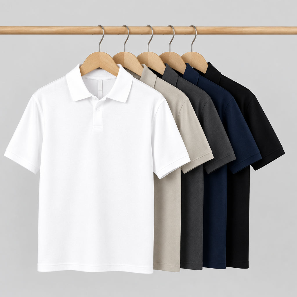 Men's Cotton Blend Short Sleeve Polo Shirt
