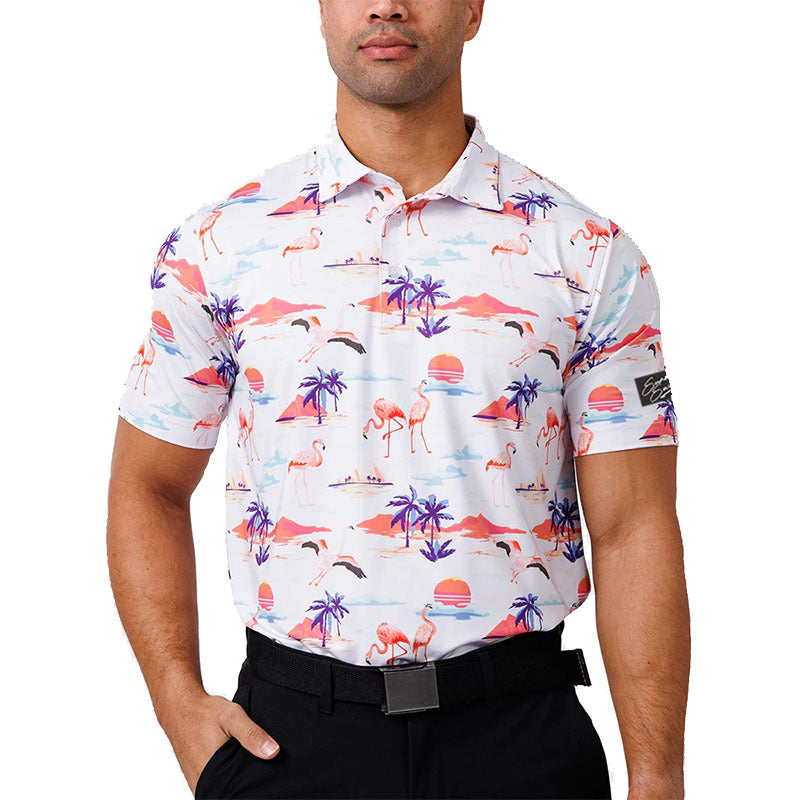 Men's Printed Golf Polo Shirt