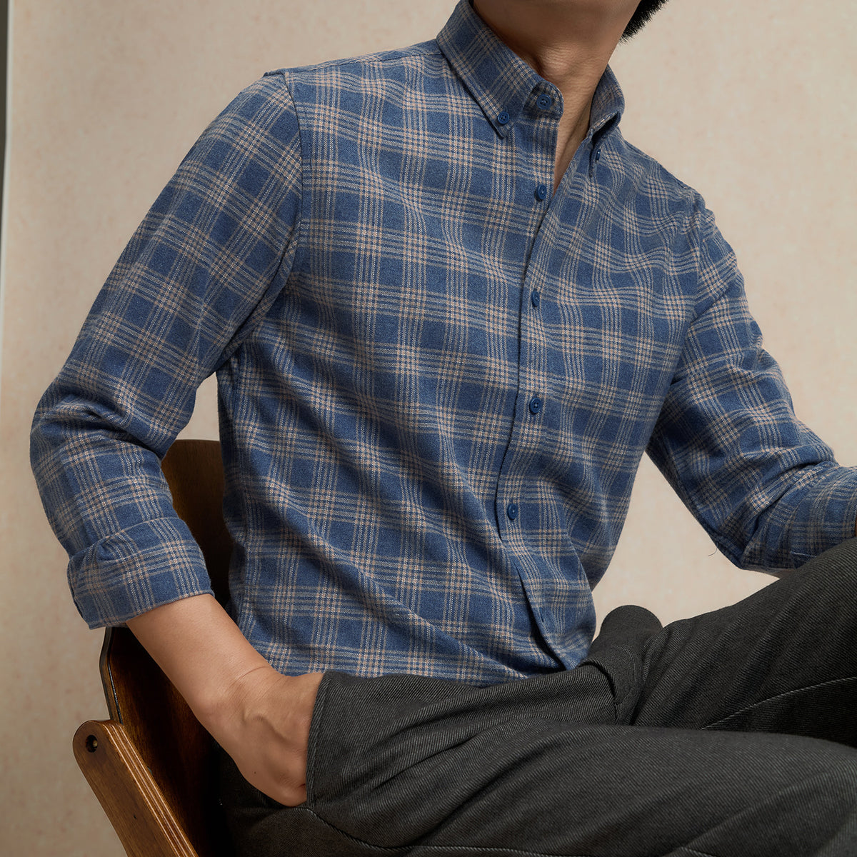 Cotton Brushed Plaid Shirt