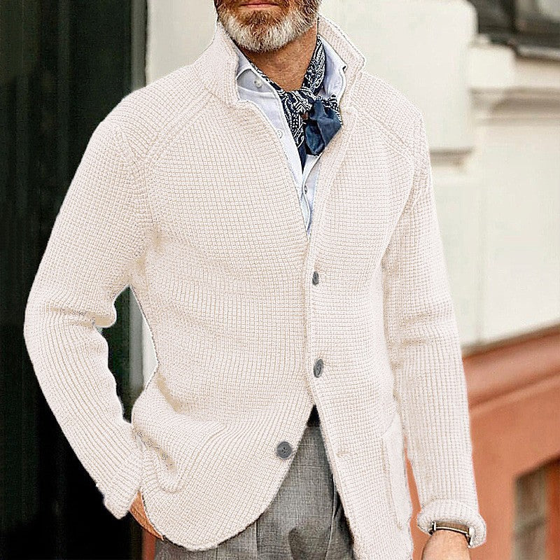 Men's Thick Knit Cardigan Sweater