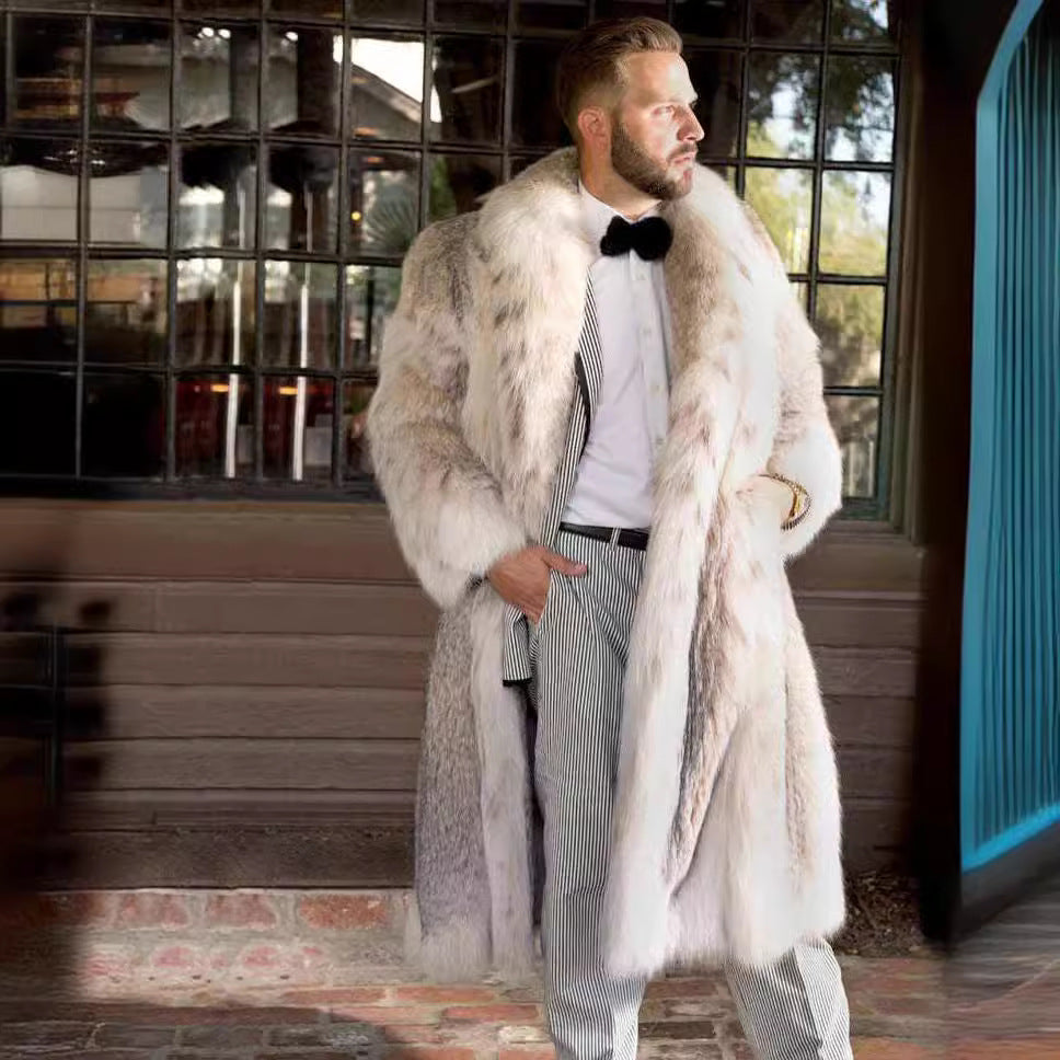 Men's Artificial Fur Leopard Print Coat | PolarNut